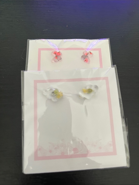 Hand Crafted Other - Dried Flower Stud Earrings - 2 Pair